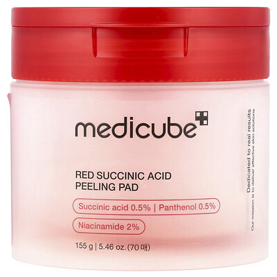 Medicube, Red Succinic Acid Peeling Pad, 70 Pads | iHerb
