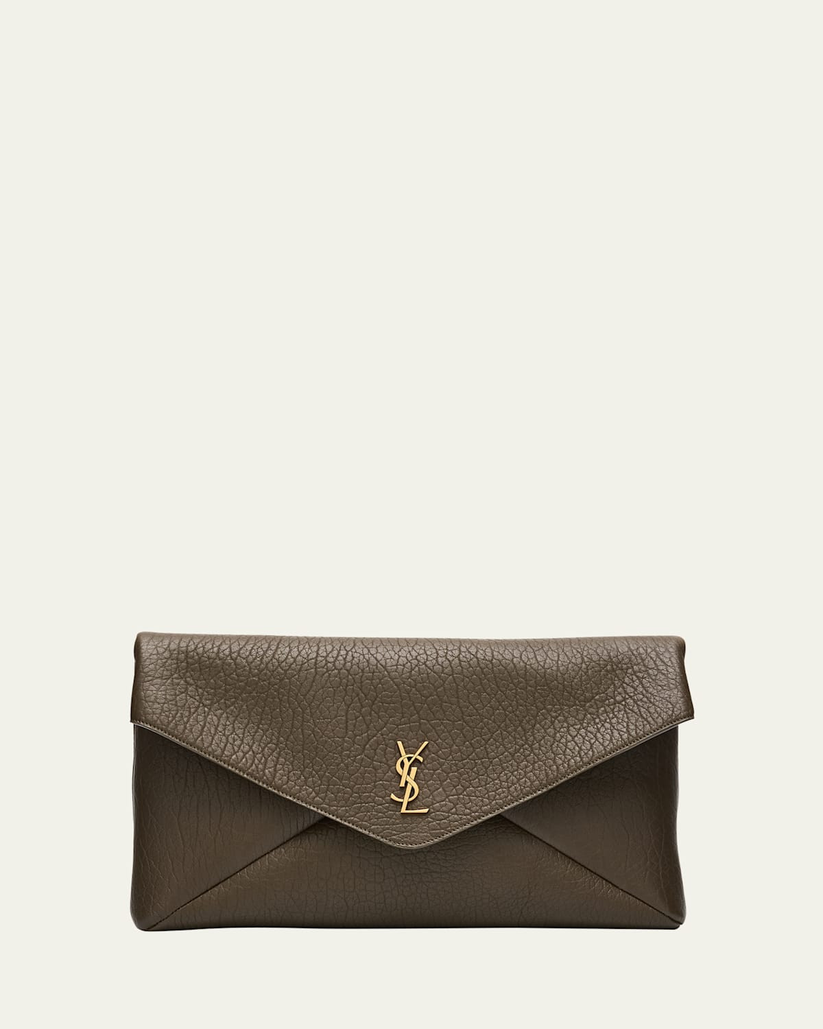 YSL Envelope Pouch Bag in Grained Leather | Bergdorf Goodman
