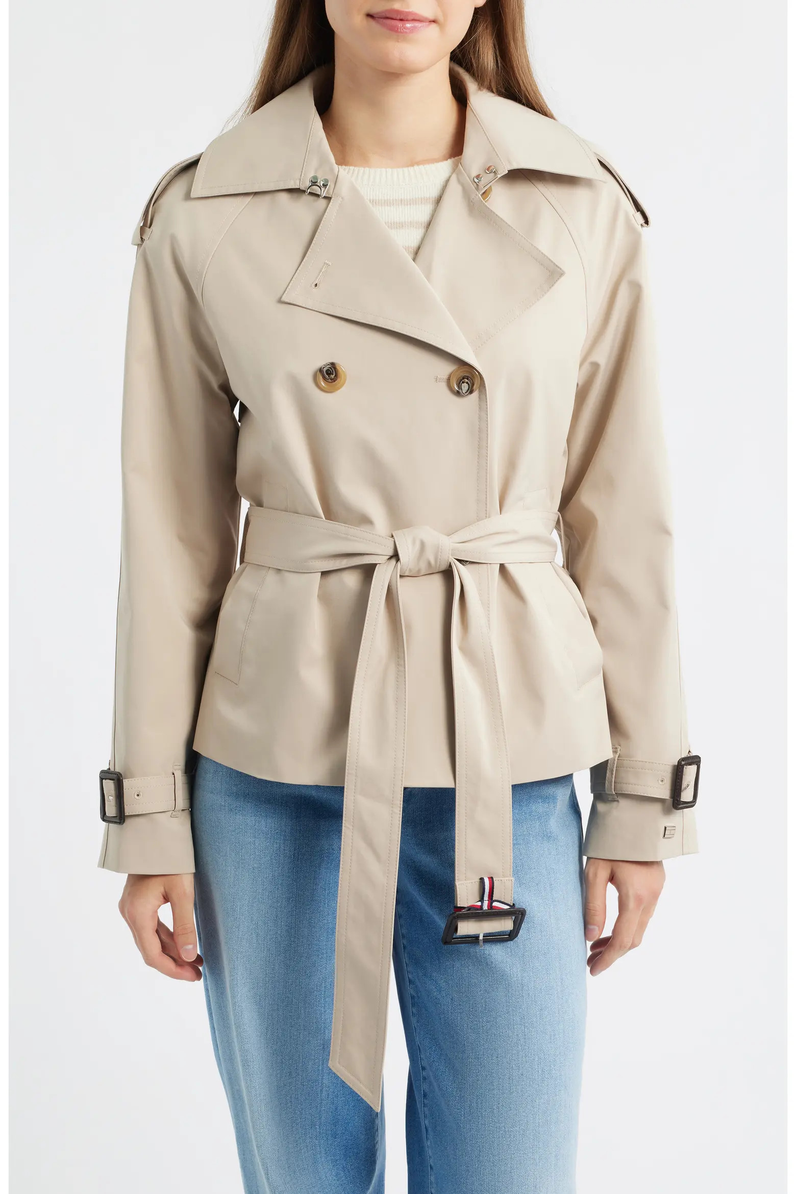 Belted Crop Trench Coat (Women) | Nordstrom | Nordstrom