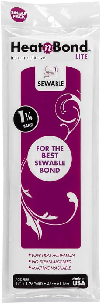 HeatnBond Lite Iron-On Adhesive, 17 Inches x 1.25 Yards (3522) | Amazon (US)