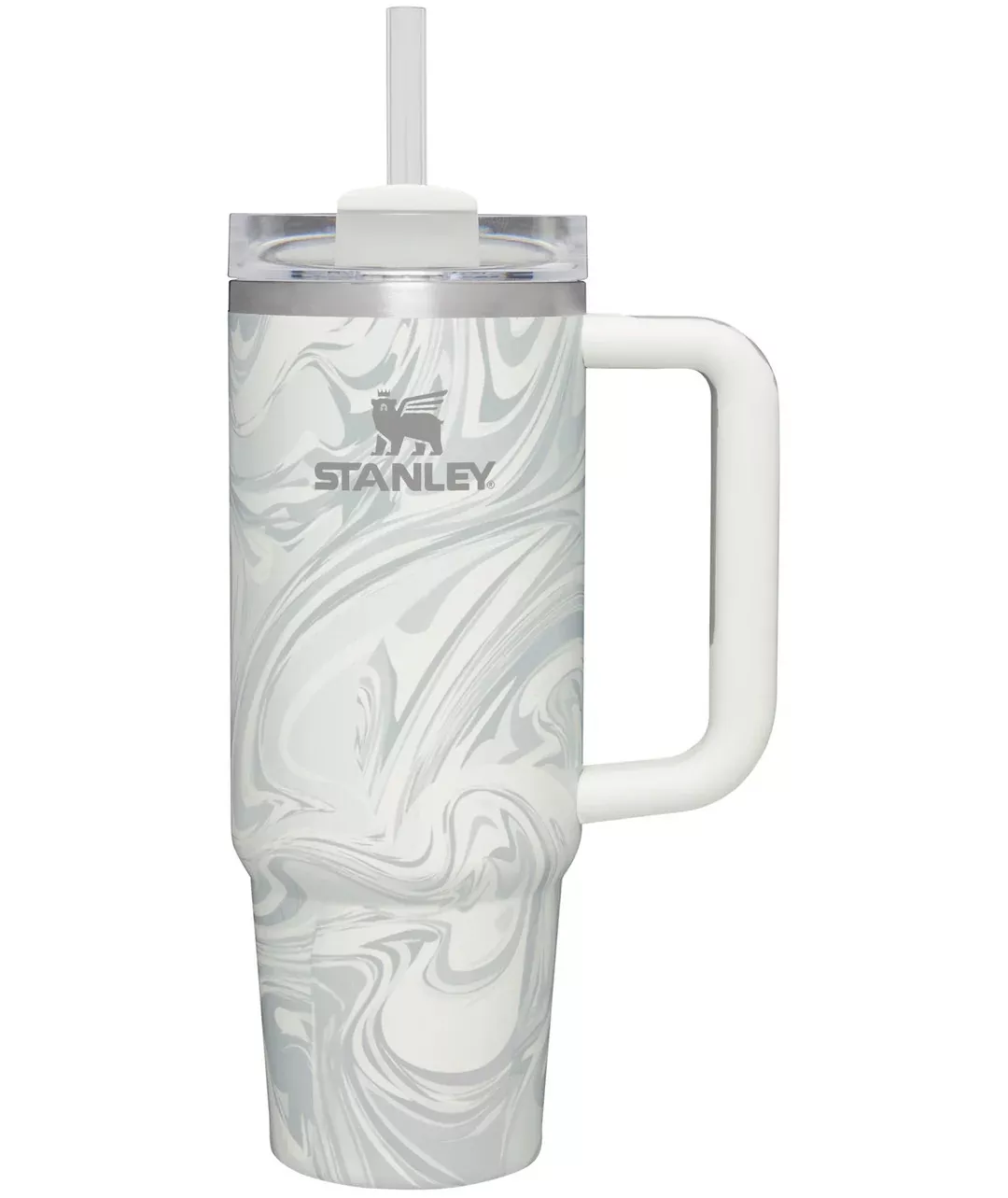 Stanley Dining | Stanley 40 oz. Quencher H2.0 FlowState Tumbler Polar Swirl Nwt | Color: Gray/White | Size: Os | Hannahsgoodeye's Closet