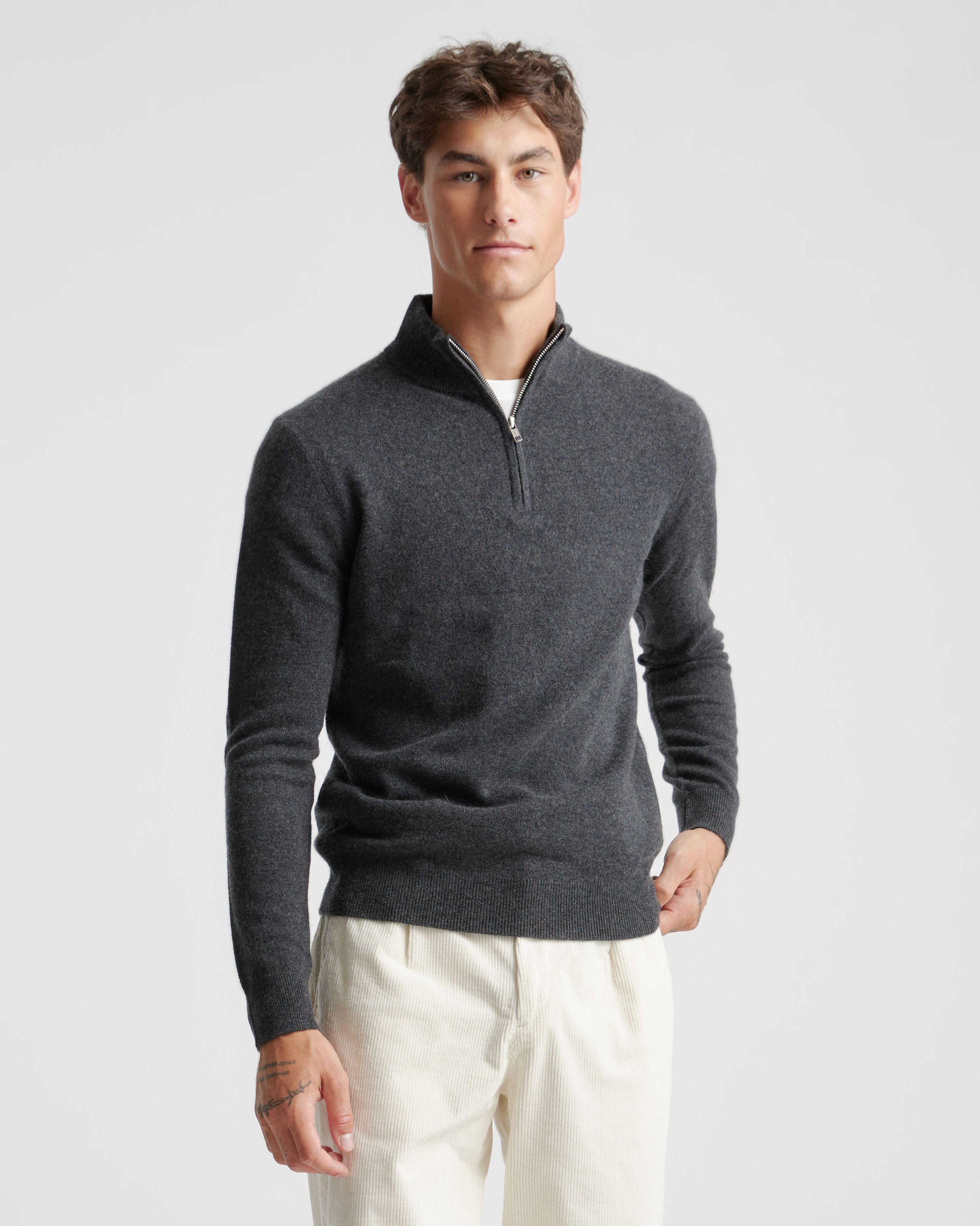 Men's Cashmere Quarter Zip Sweater | Quince | Quince