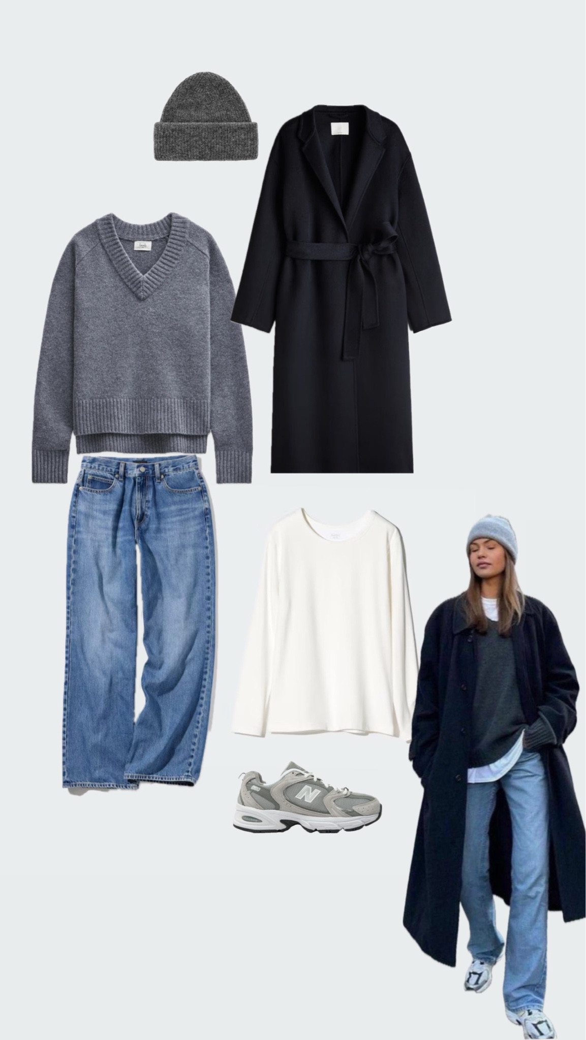 #wtw in January 

Wide leg jeans (I wear size 30 for a lose fit) 
Grey jumper 
Navy wool coat
Heattech
Winter outfits 
Uniqlo heattech
Layering top


#LTKstyletip #LTKwinter #LTKmidsize