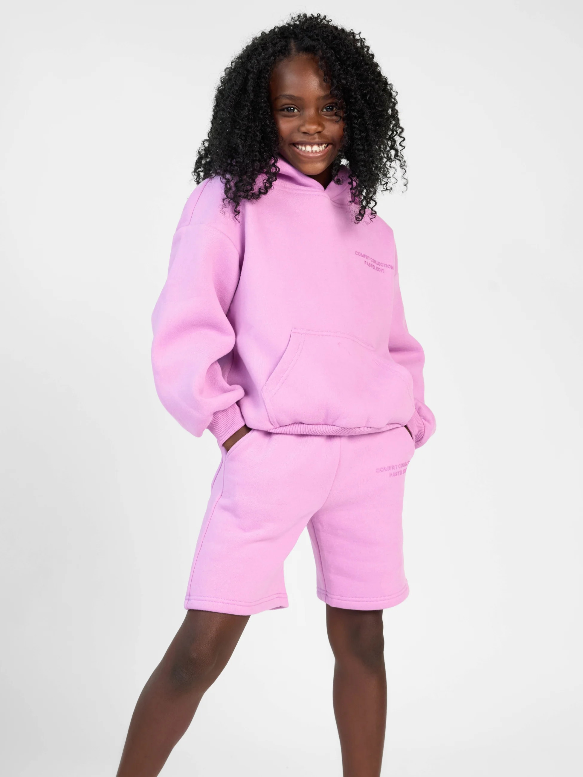 Comfrt Pastel Kids Shorts | Lilac | Purple | Oversized | L | Large | Comfrt