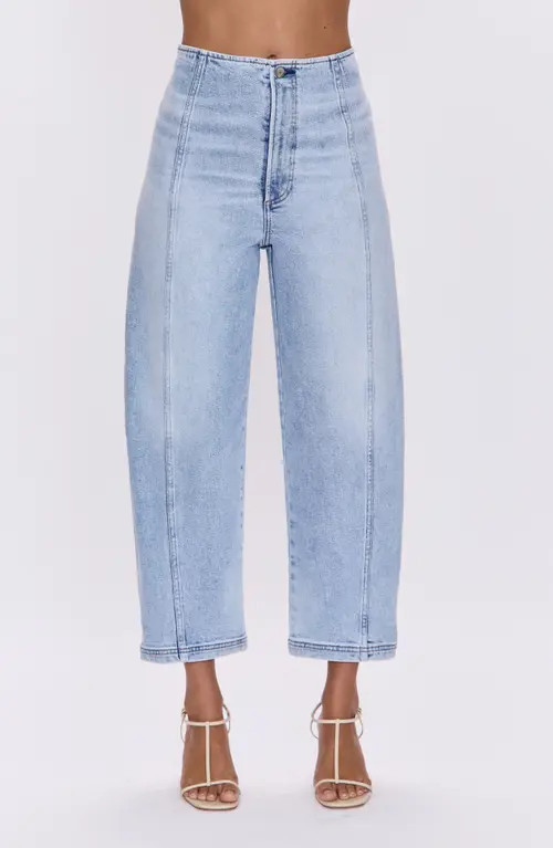 Pistola Blair Bandless High Waist Crop Barrel Jeans in Pristine at Nordstrom, Size 29 | Nordstrom