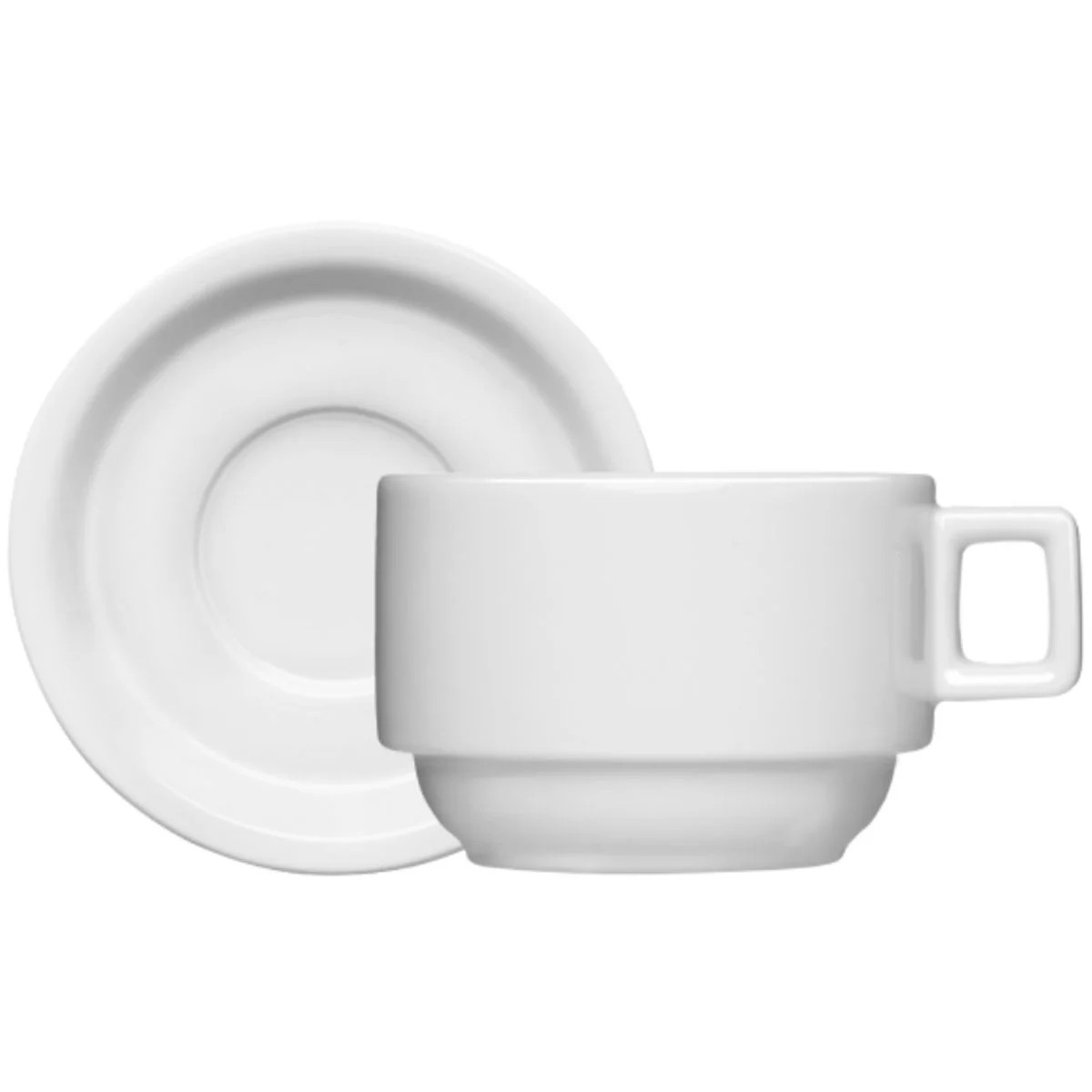 Xícara de Chá com Pires 100ml Bar Hotel Germer em Porcelana Branca - Camicado | Camicado (BR)