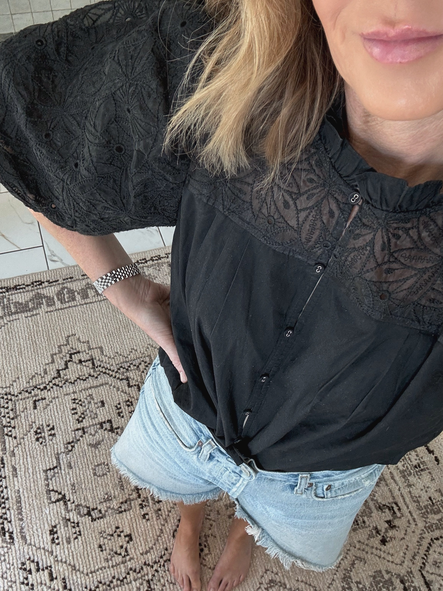 Ootd
Maeve puff sleeve size medium 
Shorts size 27
Lip color Bissau Bissau hydrating lipstick balm @colleenrothschild use code thespoiledhome for 20% off 

#LTKOver40 #LTKBeauty #LTKStyleTip