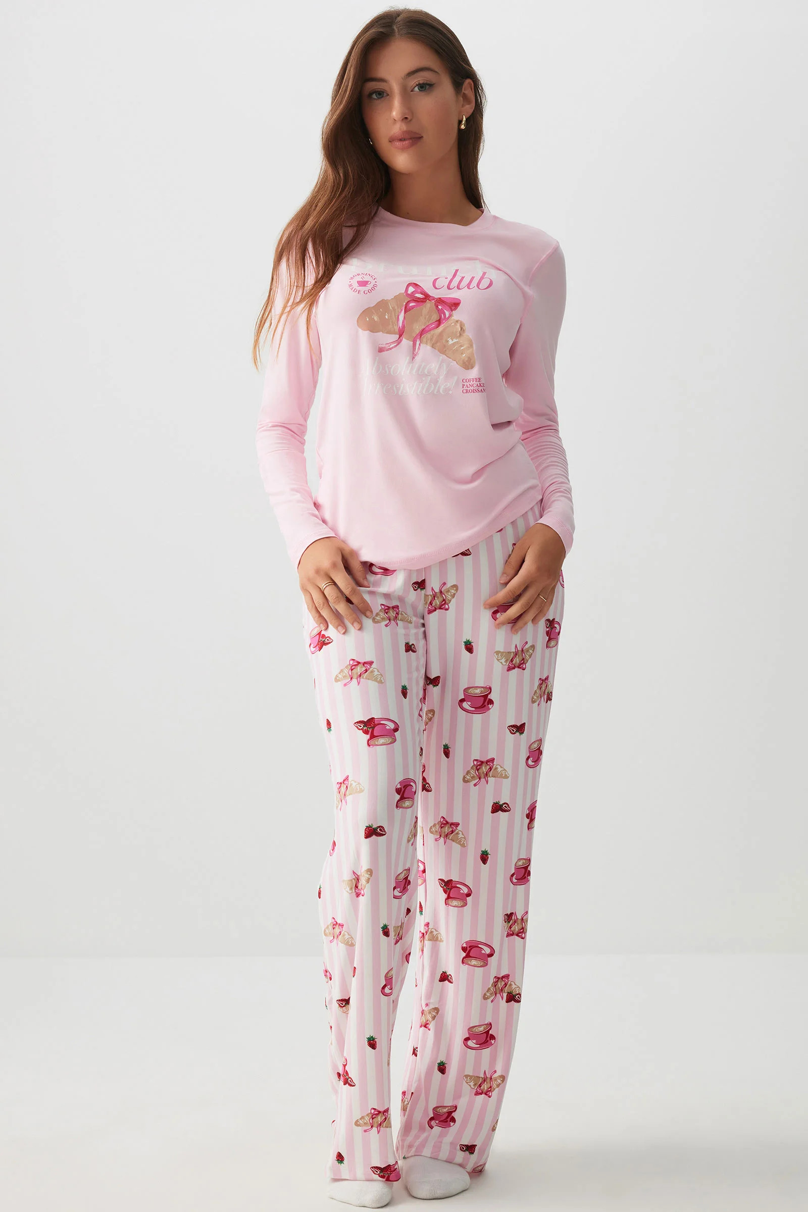 HUSHKNIT Long PJ Set | Ardene