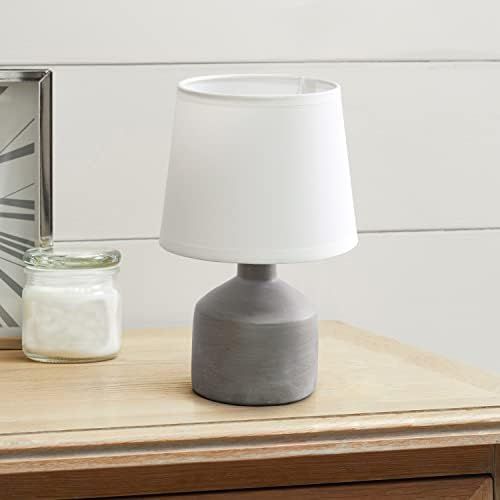 Simple Designs LT2080-GRY Mini Bocksbeutal Ceramic Table Lamp, Gray | Amazon (US)