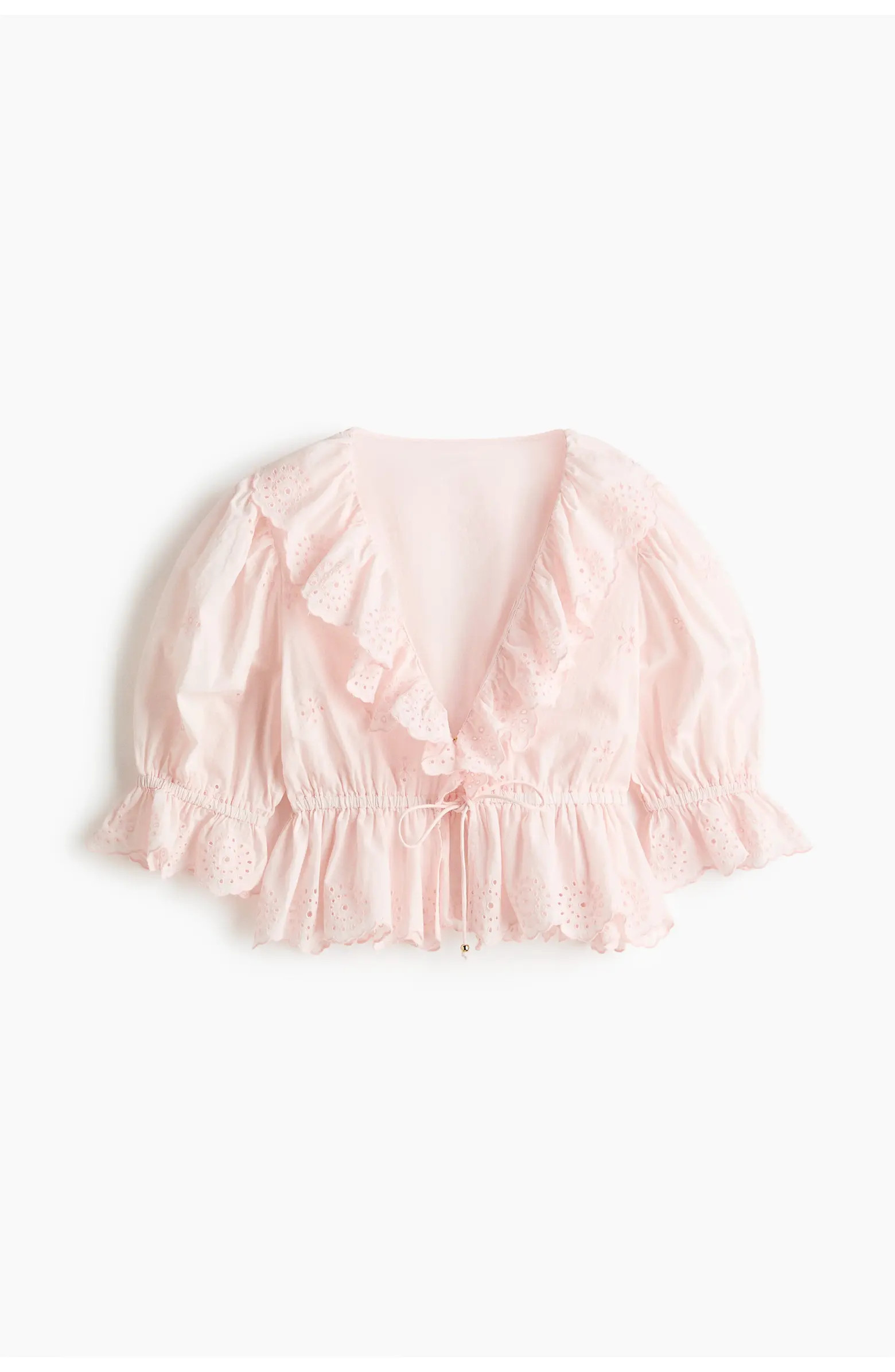 H&M Broderie Anglaise Cotton Blouse | Nordstrom | Nordstrom