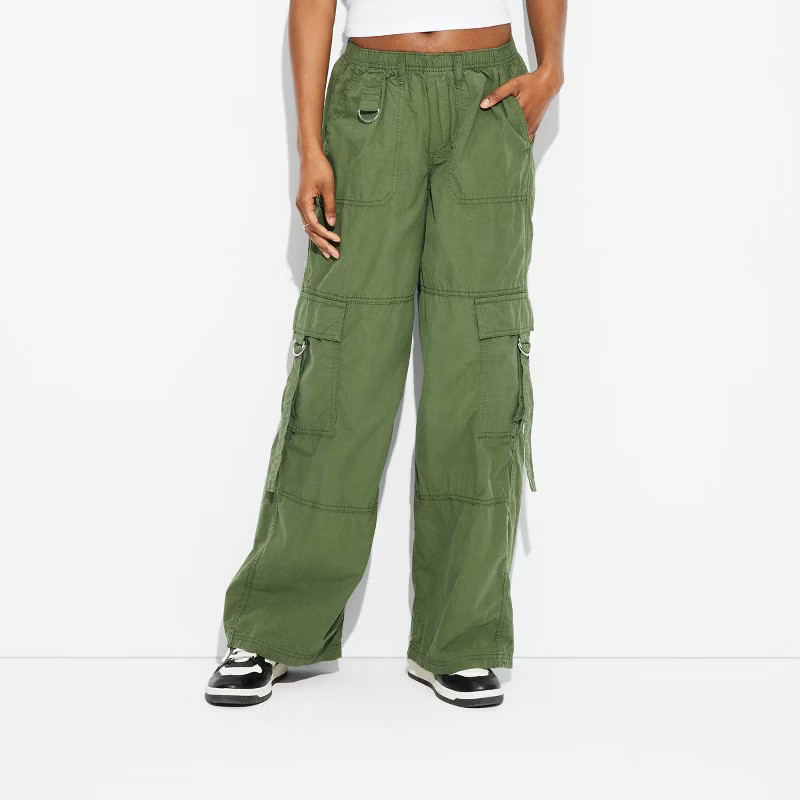 Women's Mid-Rise Wide Leg Cargo Pants - Wild Fable™ | Target