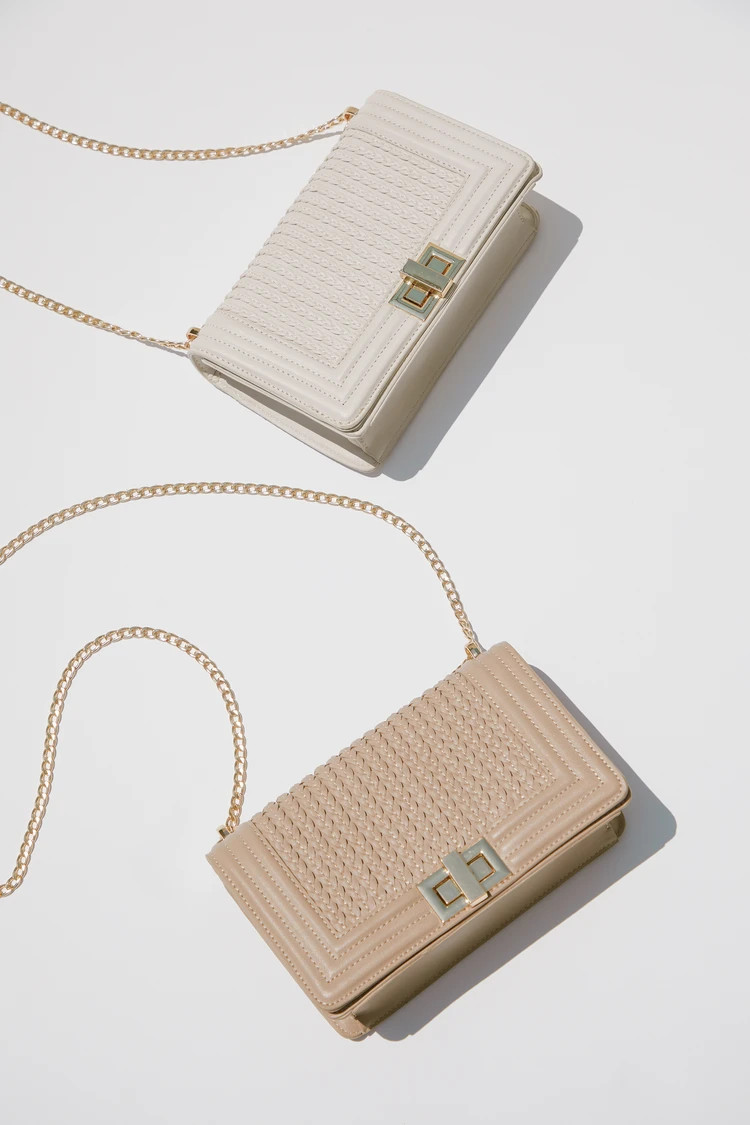 Let's Go Out Later Beige Braided Crossbody Bag | Lulus