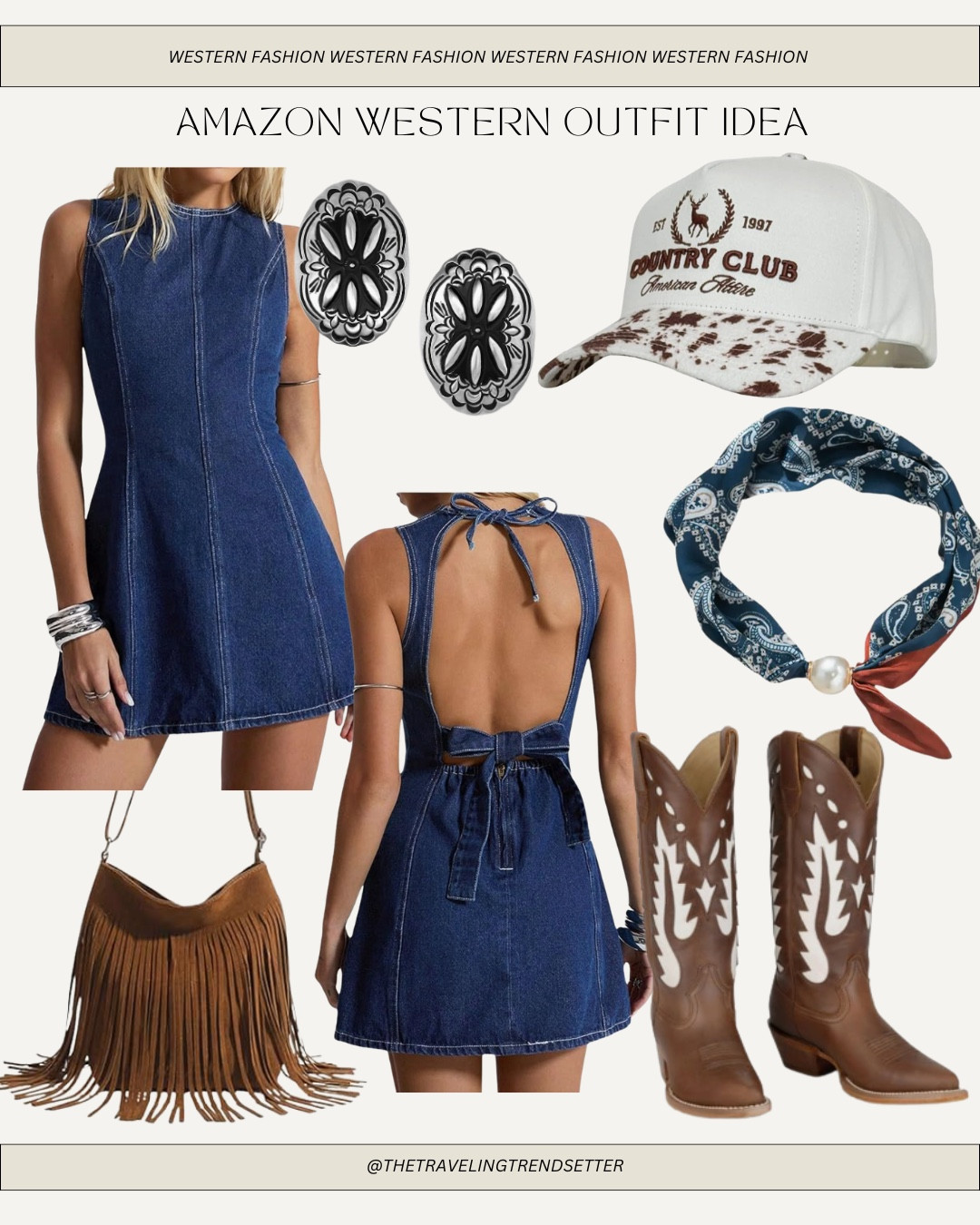 Western fashion - country concert outfit idea - cowgirl boots - denim dress

#LTKootd #LTKgrwm