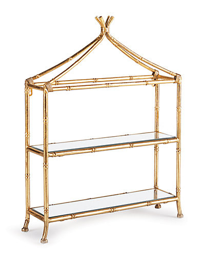 Daphne 2-Tier Curio Shelf | Gilt & Gilt City