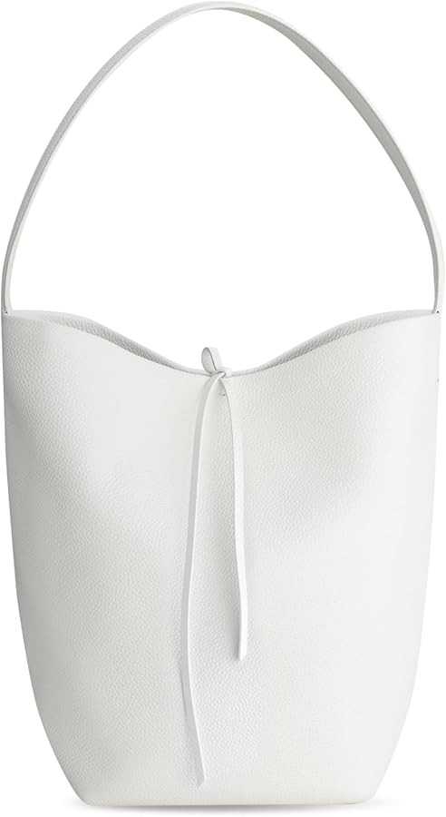 befen Genuine Leather Bucket Bag for Women, Soft Pebbled Leather Bucket Shoulder Bag, Everyday Ca... | Amazon (US)
