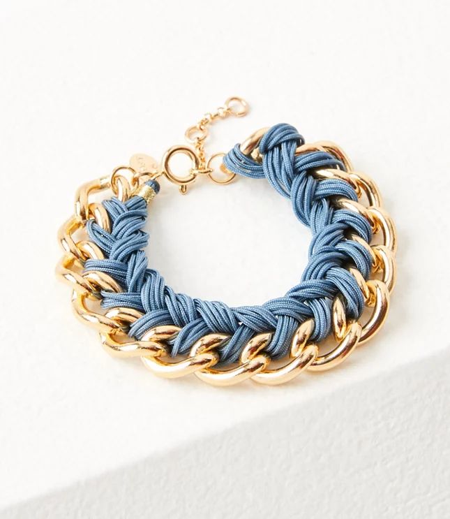 Fabric Wrapped Chain Bracelet | LOFT | LOFT