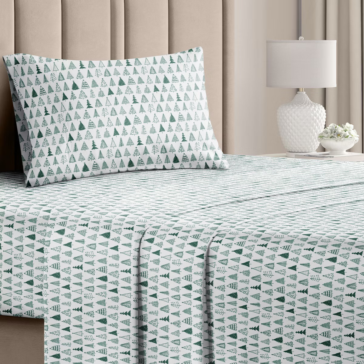 4 Piece Christmas Pattern Sheet Set - Soft, Wrinkle-Resistant Holiday Bedding - CGK Linens | Target