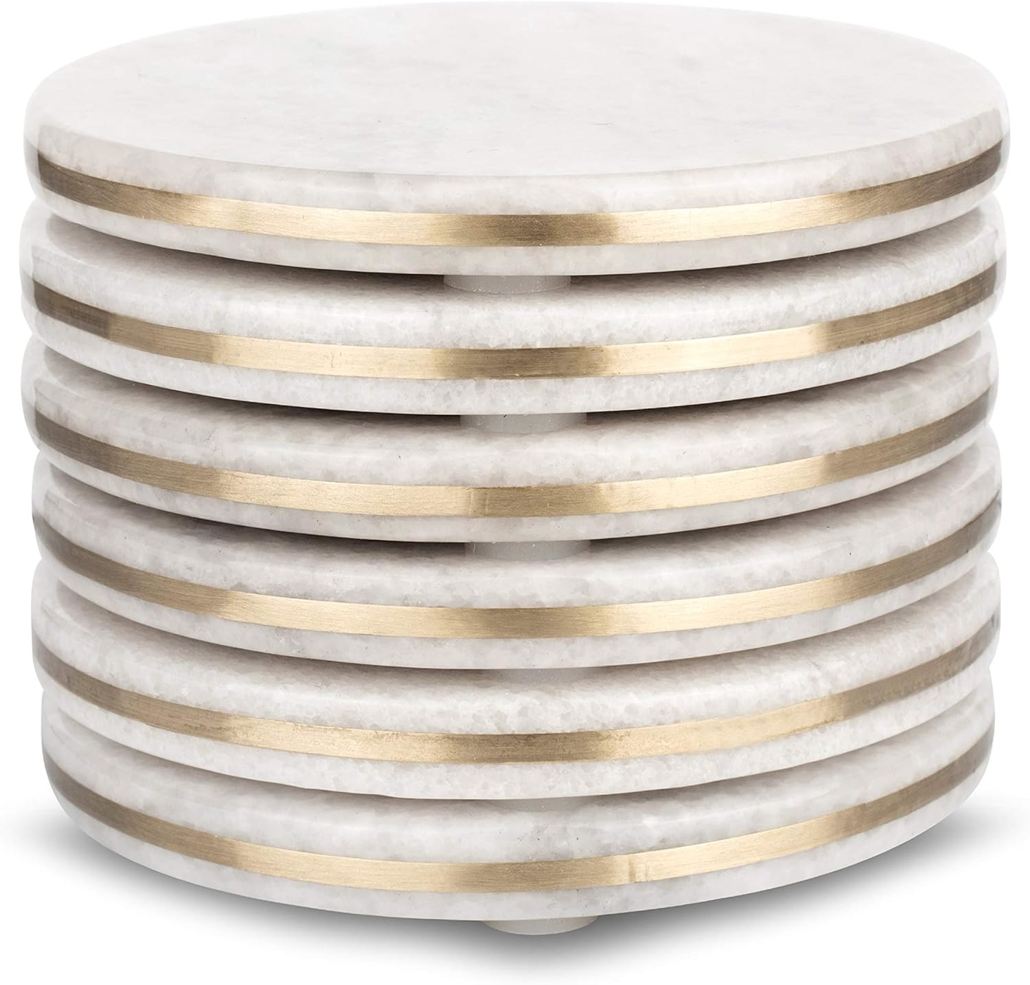 Amazon.com: Home Sapor Marble Coasters For Drinks - Set of 6 Handcrafted Modern Luxury Coasters w... | Amazon (US)