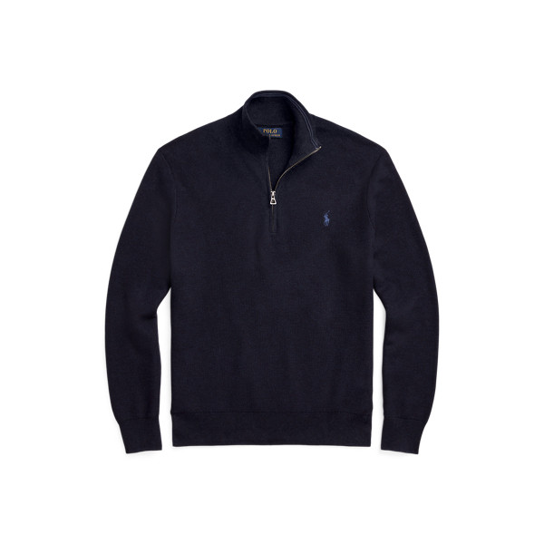 Mesh-Knit Cotton Quarter-Zip Jumper | Ralph Lauren (UK)