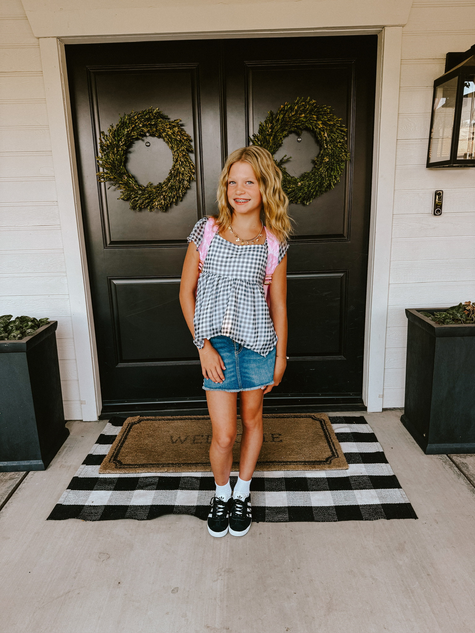 Back to school outfit idea for tween girls📚✂️✏️ 

abercrombie, jean skirt, denim skirt, abercrombie skirt, gingham top, blouse for tween girls,  crew socks, backpack, b2s essentials, b2s outfit idea for tween girls, adidas sneakers, mom of 3, California, Britt Horton 

 

#LTKSeasonal #LTKFindsUnder100 #LTKKids