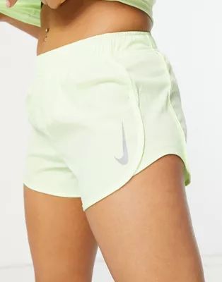 Nike Running Hi-Cut tempo shorts in lime green | ASOS (Global)