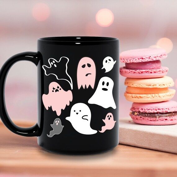 Halloween Mug Cute Ghost Mug Ghost Coffee Mug Pastel | Etsy | Etsy (US)