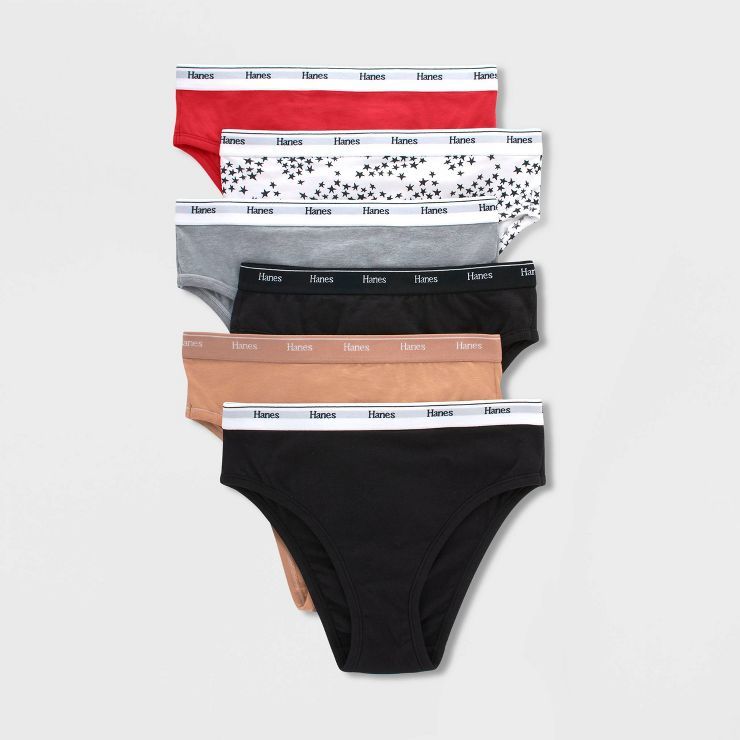 Hanes Originals Women's 6pk Original Hi-Cut Briefs - Colors May Vary | Target