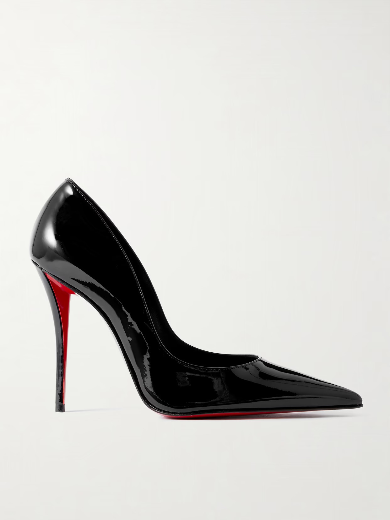 Christian Louboutin - Miss Z 100 Patent-leather Pumps - Black | NET-A-PORTER (US)