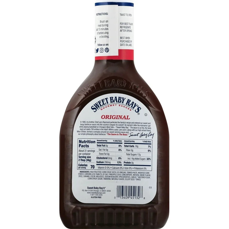 Sweet Baby Ray's Original BBQ Sauce 40 oz | Walmart (US)