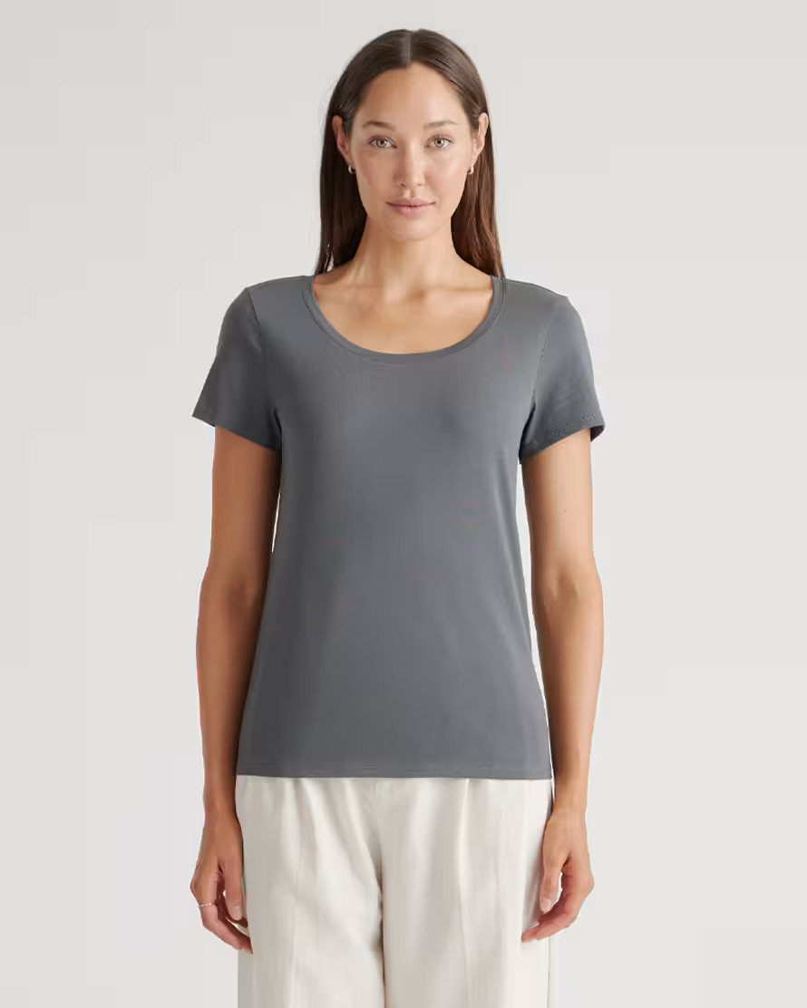 Cotton Modal Scoop Neck Tee | Quince