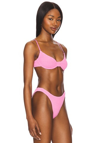 Gracie Balconette Bikini Top in Candy Pink | Revolve Clothing (Global)