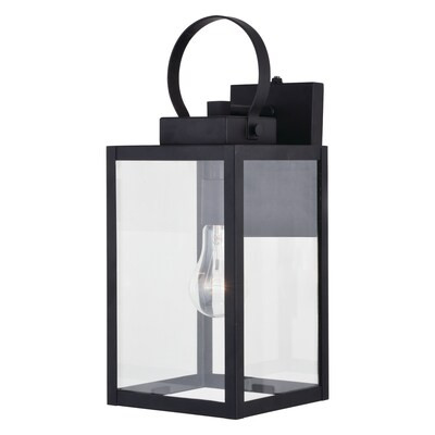 Cascadia Medinah 1-Light 17.25-in Textured Black Outdoor Wall Light Lowes.com | Lowe's
