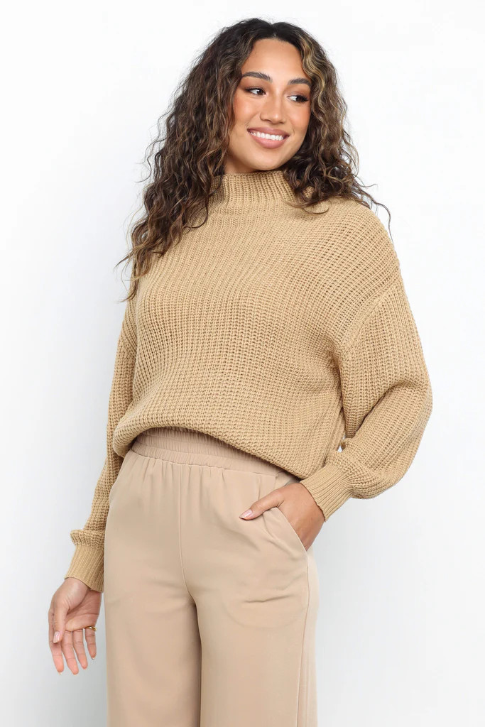 Sari Knit Sweater - Camel | Petal & Pup (US)