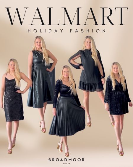Walmart fashion has some amazing black sleek outfits for the holidays! walmart fashion,Leather outfit, leather dress, pleated skirt, holiday party outfit, holiday dress, holiday party, sequin dress, velvet dress, black dress,

#LTKstyletip #LTKHoliday #LTKCyberweek