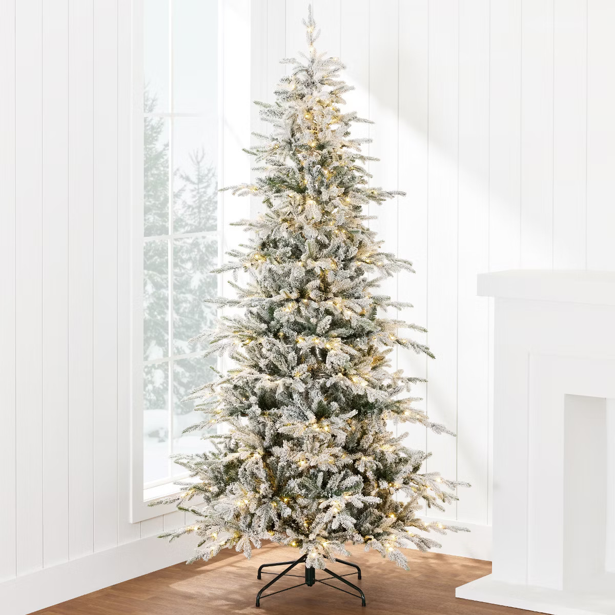 Best Choice Products Pre-Lit Flocked Artificial Aspen Noble Fir Christmas Tree w/ Branch Tips, LE... | Target