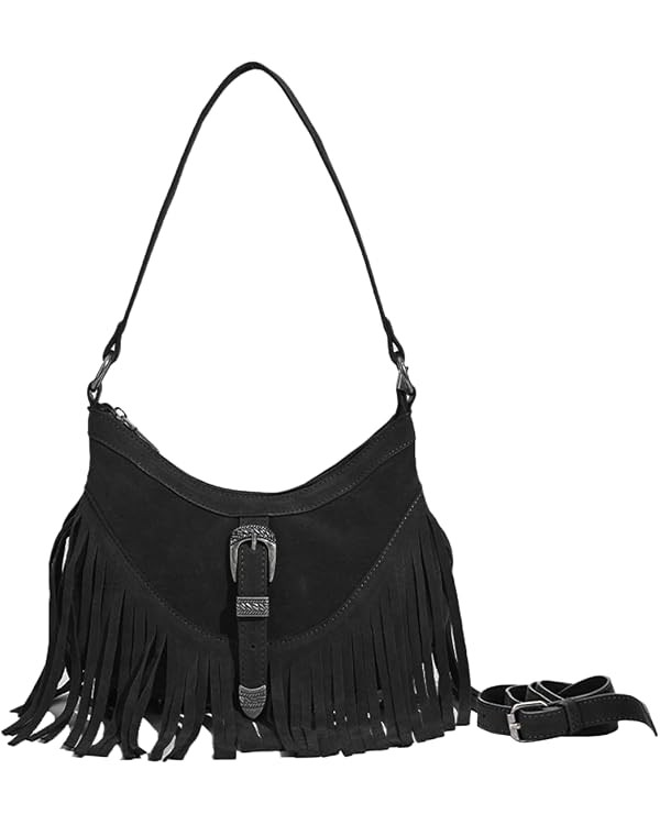 Small Western Fringe Underarm Purse Mini Hipppie Shoulder Bag with Tassel for Women | Amazon (US)