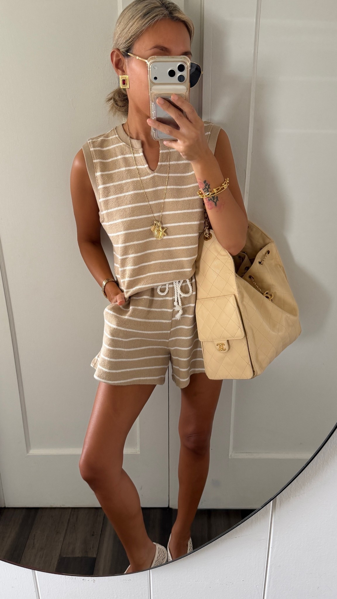 The easiest set to wear! Shorts are not too short, perfect casual look. Wearing an xs 

#LTKOver40 #LTKPetite #LTKdayinmylife