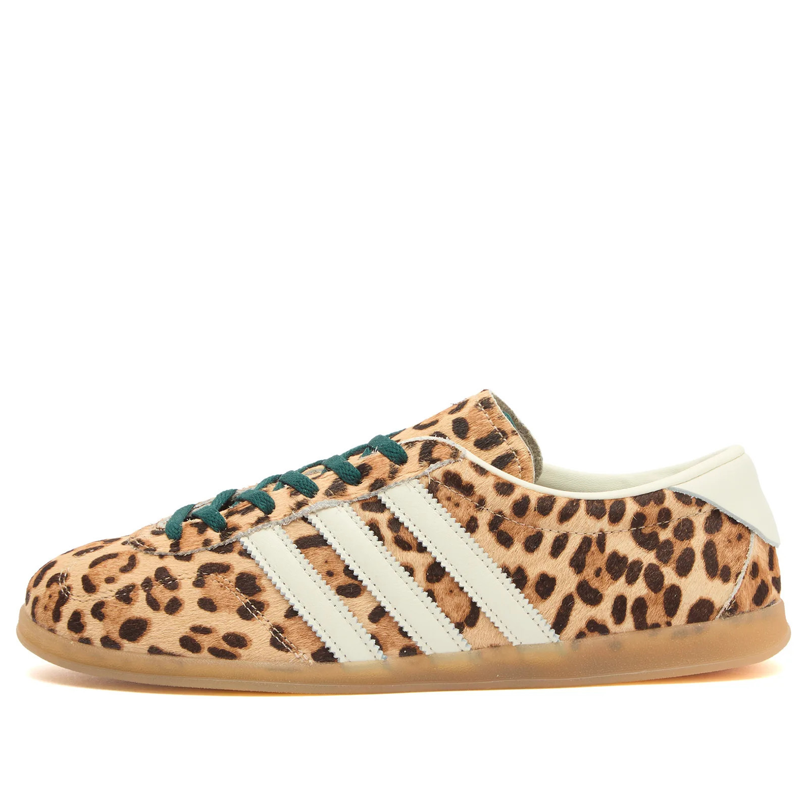 Adidas Women's Gazelle Lo Pro Leopard Sneakers in Magic Beige/Ivory/Gum, Size UK 6.5 | END. Clothing