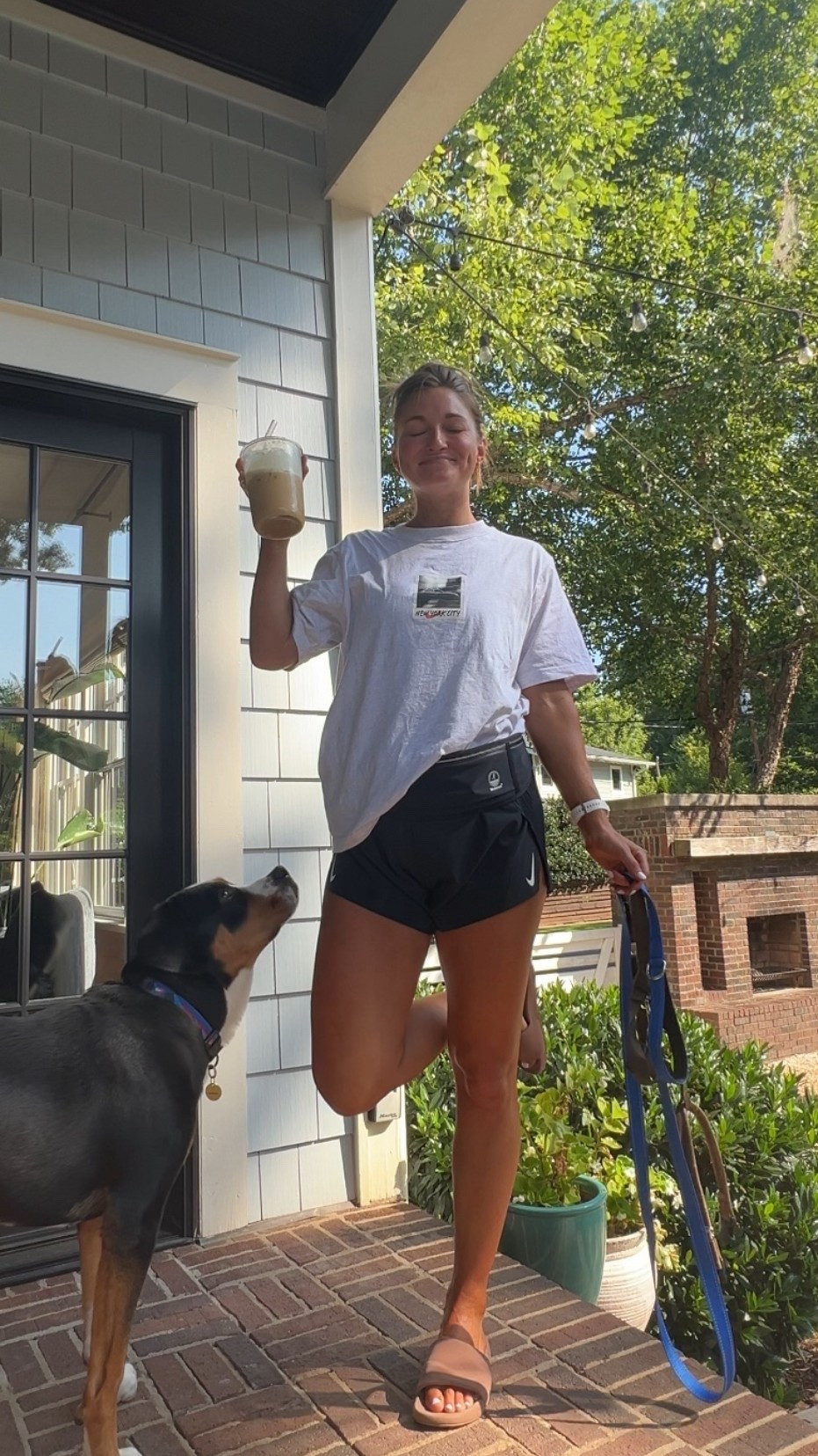 I size up in the shorts to a medium, but could probably do a small. Size medium shirt! 

#LTKSeasonal #LTKActive #LTKFindsUnder50