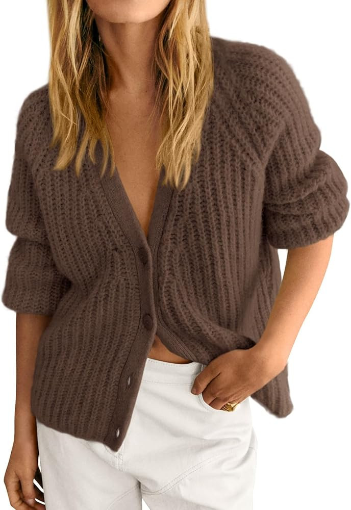 PRETTYGARDEN Womens Sweaters Fall 2024 Long Sleeve Open Front Chunky Cardigan Sweaters for Women ... | Amazon (US)