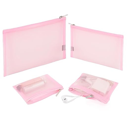 EASYFUN Mesh Pouch, Make up Bag with Zipper Cosmetic Organizer Pouch for Daily or Travel to Keep ... | Amazon (US)