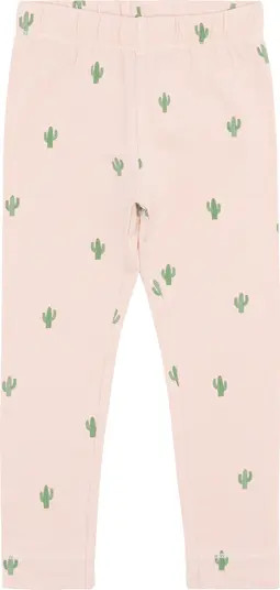 Kids' Cactus Print Stretch Organic Cotton Leggings | Nordstrom