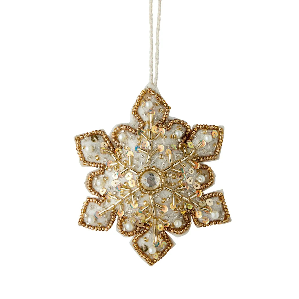 Beaded Snowflake White Gold | Caitlin Wilson Design