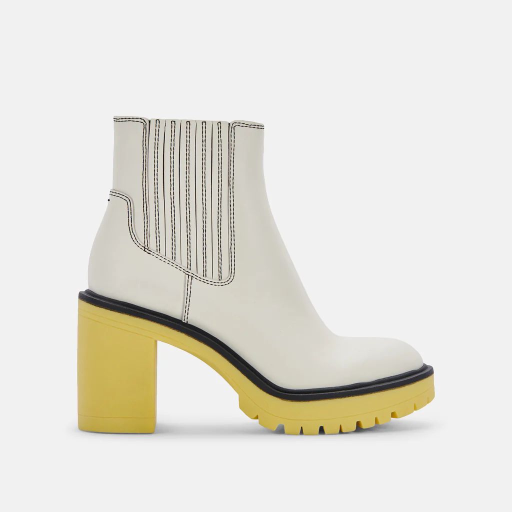 CASTER H2O BOOTIES WHITE GREEN LEATHER | DolceVita.com