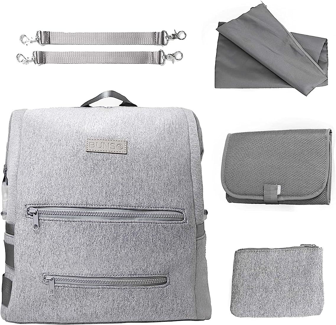 Neoprene Bag Backpack (Gray) | Lightweight Multipurpose Diaper Backpack for both Mom and Dad | Wa... | Amazon (US)