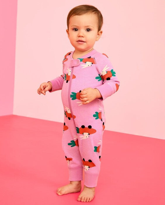 Baby Easter HannaJams™ Sleeper Pajamas in Carrot Cars On Pink - 100% Cotton - Girls' Size 12-18 mos by Hanna Andersson | Hanna Andersson