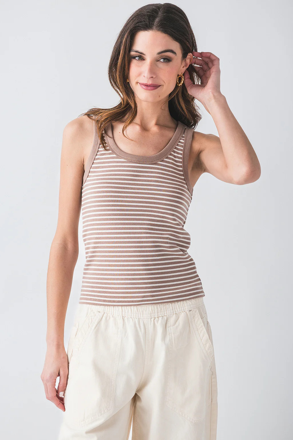 Z Supply Elin Stripe Rib Tank | Social Threads