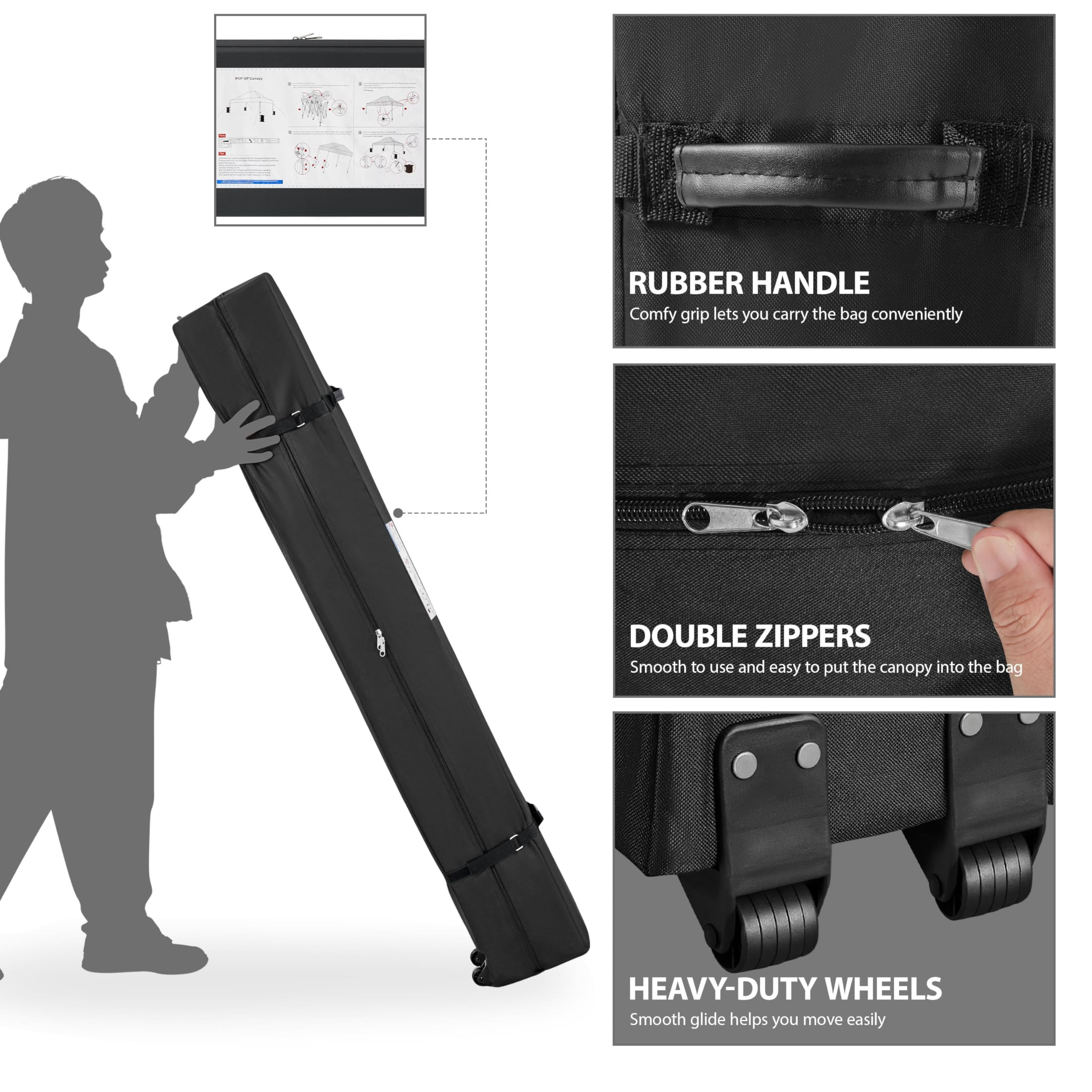 Yaheetech Heavy Duty Pop Up Canopy Tent, 10x15 Commercial Instant Shelter Tent, Outdoor Adjustabl... | Amazon (US)