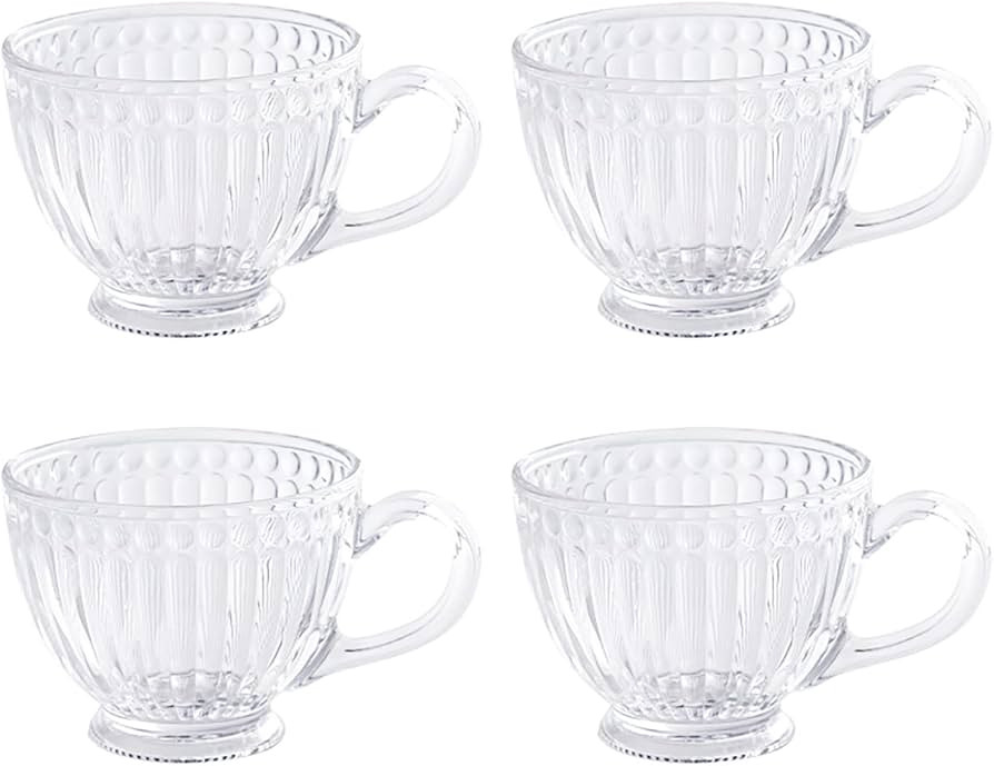 Clear Glass Embossed Beads and Strips Dessert Bowls, Ice Cream Bowls Dishes Bowls Trifle Bowls Sa... | Amazon (US)