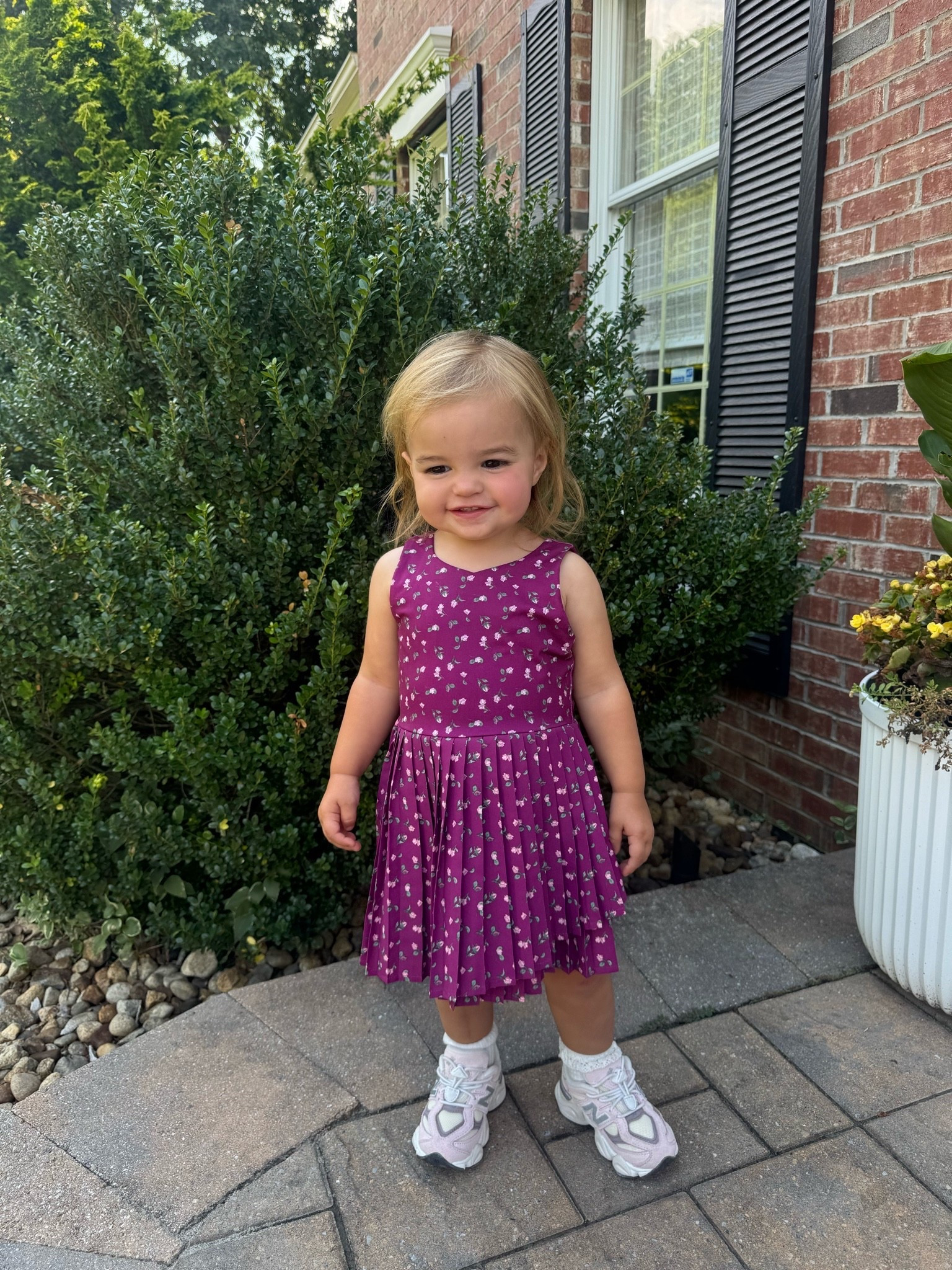 Toddler girl fitness dress with spandex